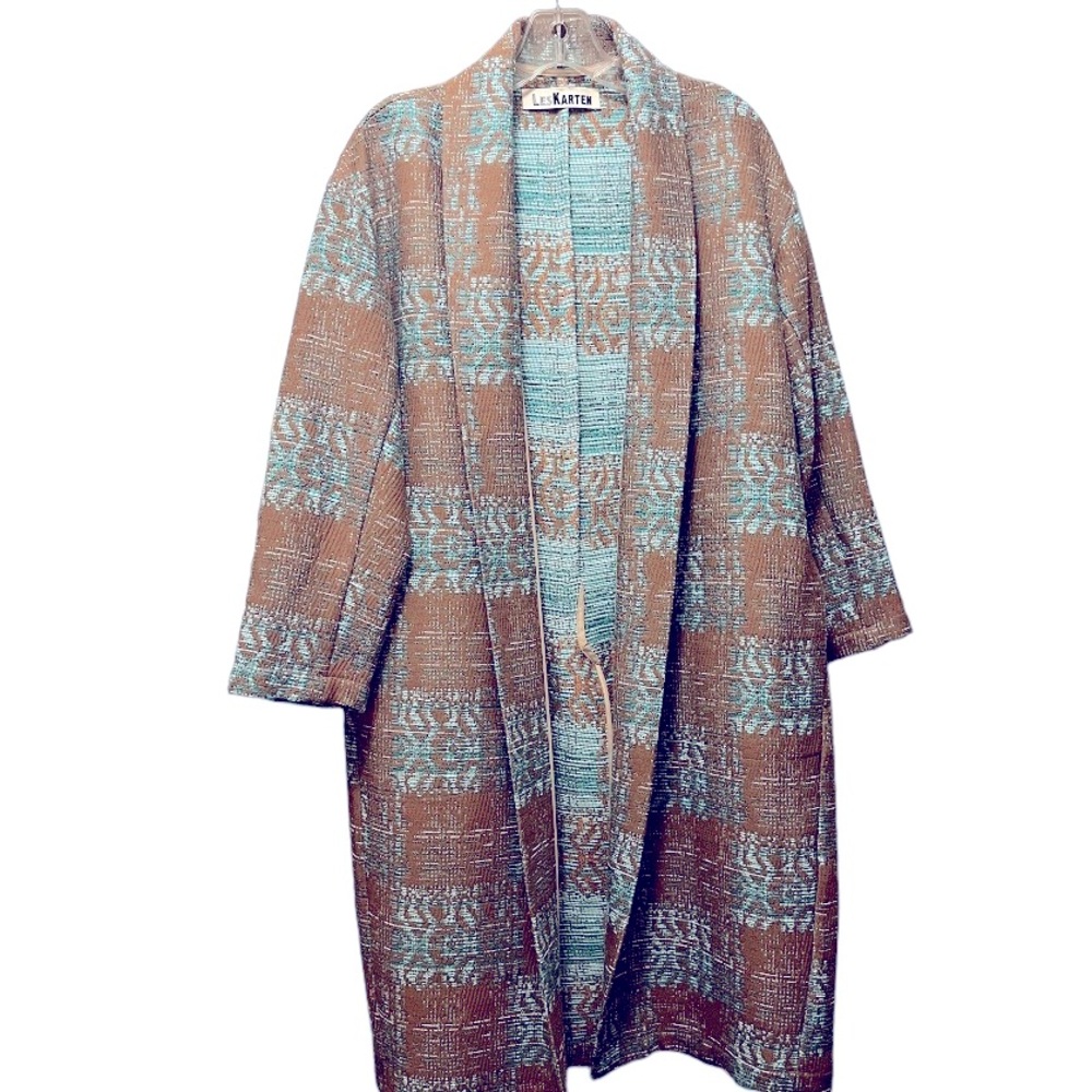 NWOT Les Karten jacquard coat